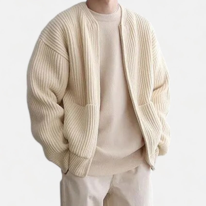 Men's - Zipper Cardigan - Cosy Knit Style - Perfect for Layering