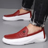 Men's - Slip-On Shoes - Comfortable Non-Slip Loafers with Colour Block Design - Perfect Everyday Footwear