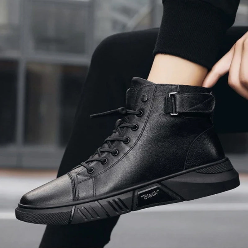 Warm High-Top Leather Steeple