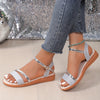 Women's - Plus Size Comfortable Summer Platform Sandals - Wedge Style with Buckle - Stylish Footwear for Every Occasion