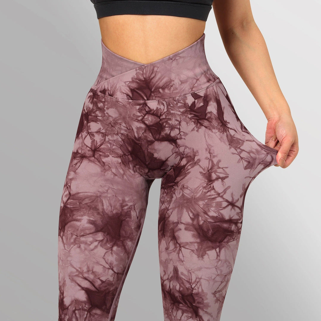 Durable Seamless Tie Dye Leggings Women's Yoga Pants