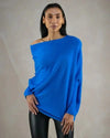 Asymmetrically draped jumper