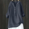 Blue simple button blouse