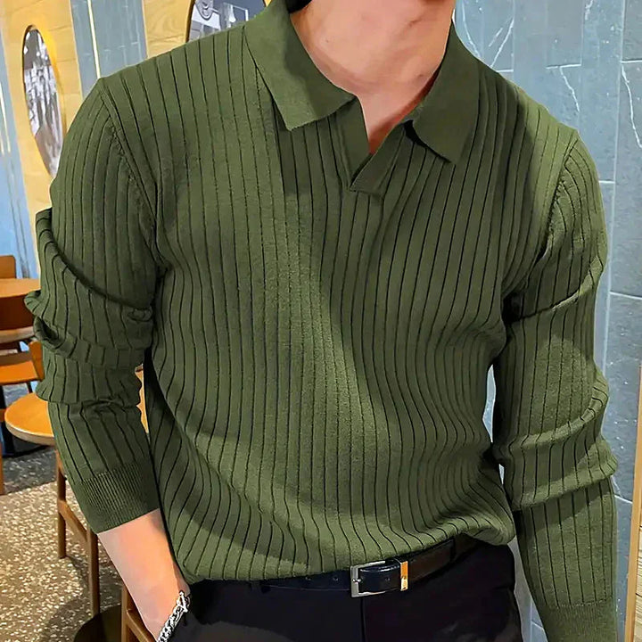 Men - Casual Jumper - Ribbed Knit - Comfortable & Stylish Knitwear for Everyday Wear