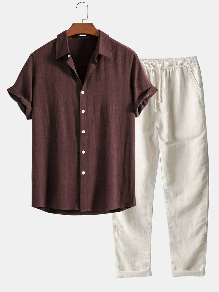 Shirt and Pants Linen Set