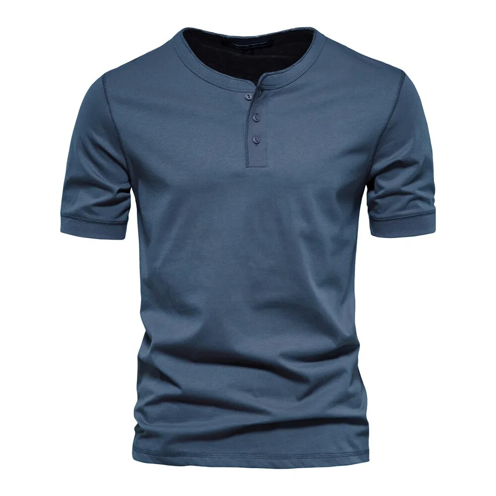 Stylish Cotton Men's Collar T-shirt