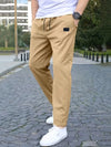 Chic, Sporty Stretch Jogging Pants With Drawstring and a Relaxed Waist