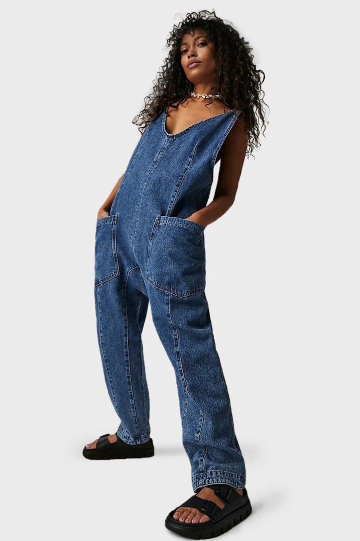 Stylish denim jumpsuit for women