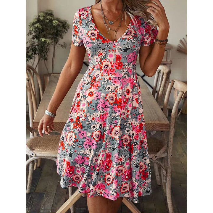 Floral Loose-fitting casual dress for women