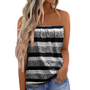 Ethnic tank top with printed chest