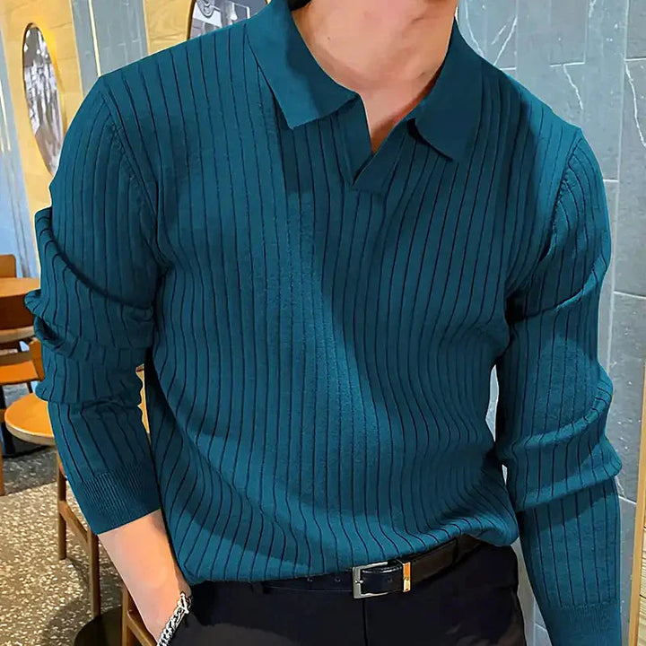 Men - Casual Jumper - Ribbed Knit - Comfortable & Stylish Knitwear for Everyday Wear