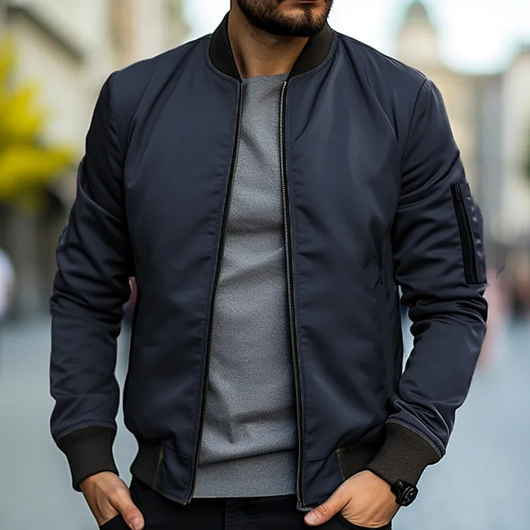 Men - Jacket - Bomber Style - Lightweight Zip