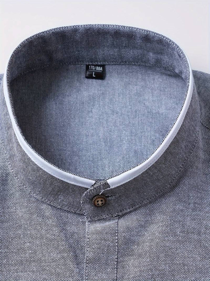 Long-armed collar shirt for men