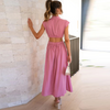 Women's - Sleeveless Backless Maxi Dress - Elegant Summer Style - Perfect for Parties and Casual Outings
