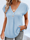 Single-coloured V-neck T-shirt