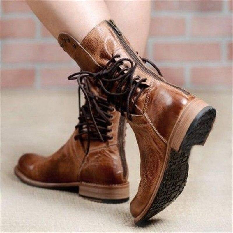 Women's - Boots - Stylish Faux Leather - Comfortable & Versatile - Footwear for Every Occasion