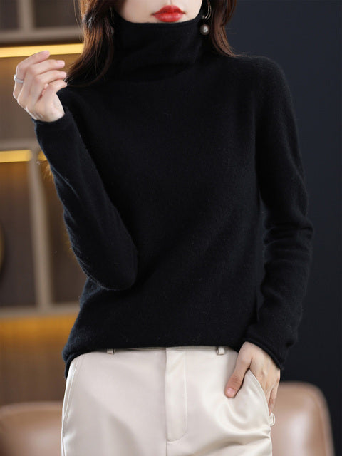 Audrey™ 100% pure wool turtleneck jumper