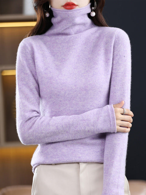 Audrey™ 100% pure wool turtleneck jumper