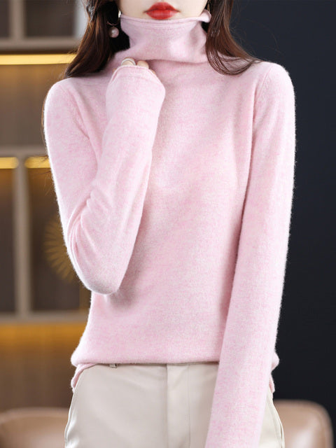 Audrey™ 100% pure wool turtleneck jumper