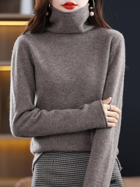 Audrey™ 100% pure wool turtleneck jumper