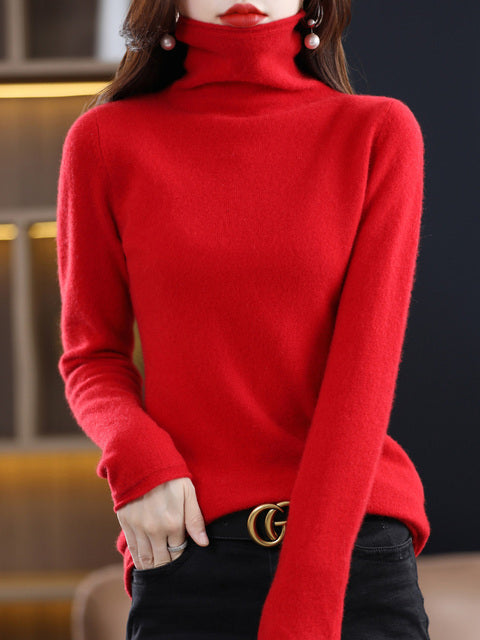 Audrey™ 100% pure wool turtleneck jumper