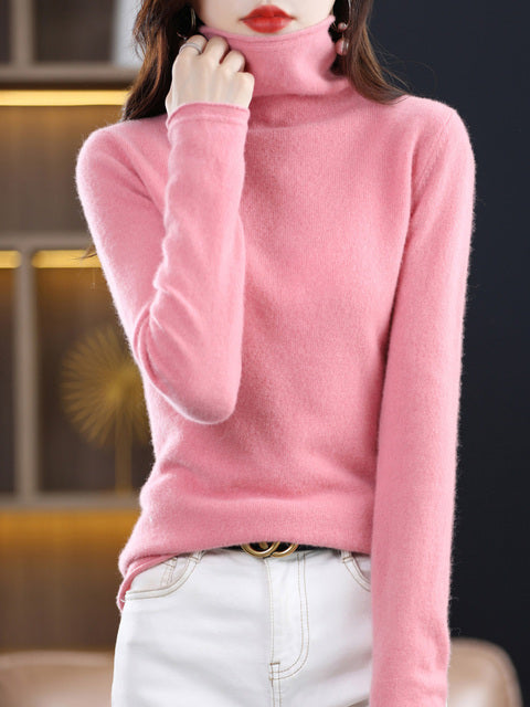 Audrey™ 100% pure wool turtleneck jumper