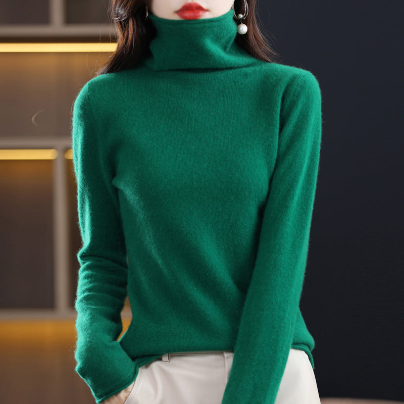 Audrey™ 100% pure wool turtleneck jumper