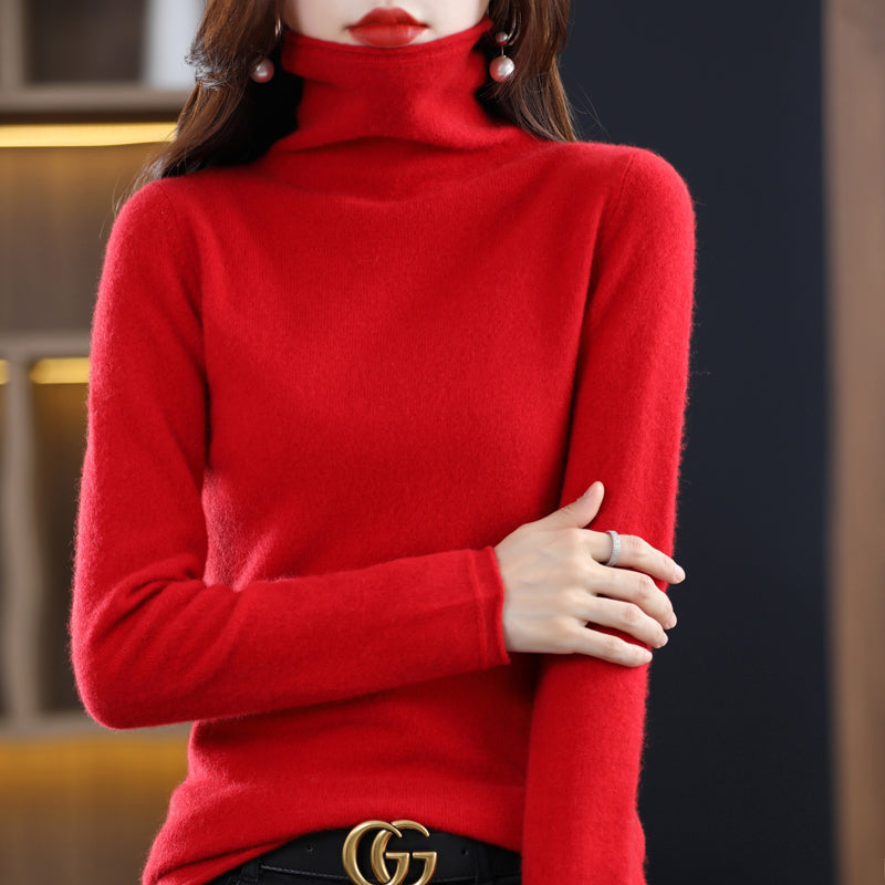 Audrey™ 100% pure wool turtleneck jumper