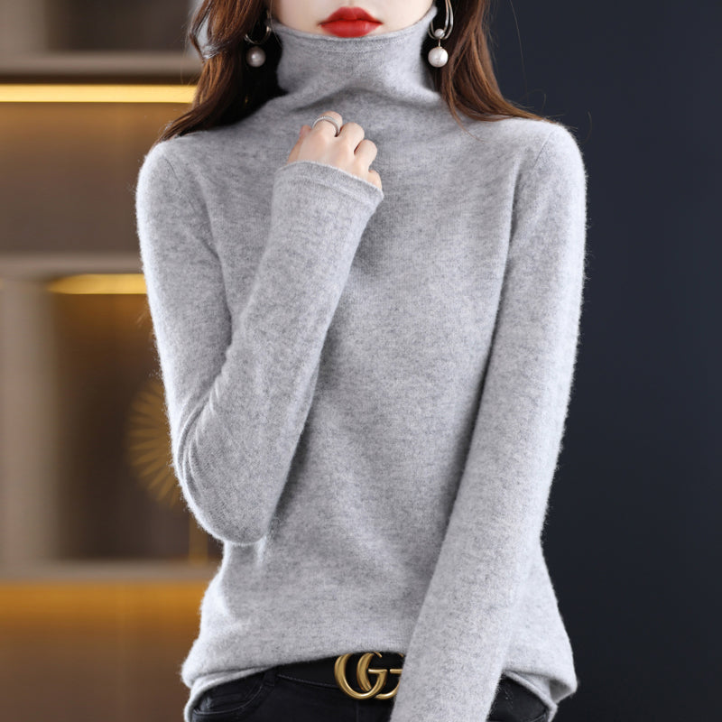 Audrey™ 100% pure wool turtleneck jumper