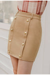 Modern A-line temperament all-match short skirt