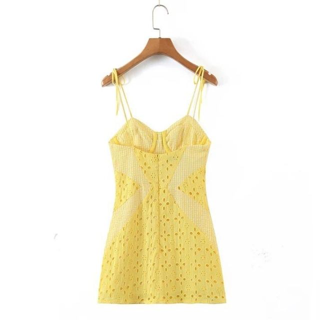 Sun-kissed cami dress with eyelet embroidery