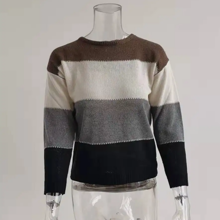 Soft colour block jumper, comfortable jumper