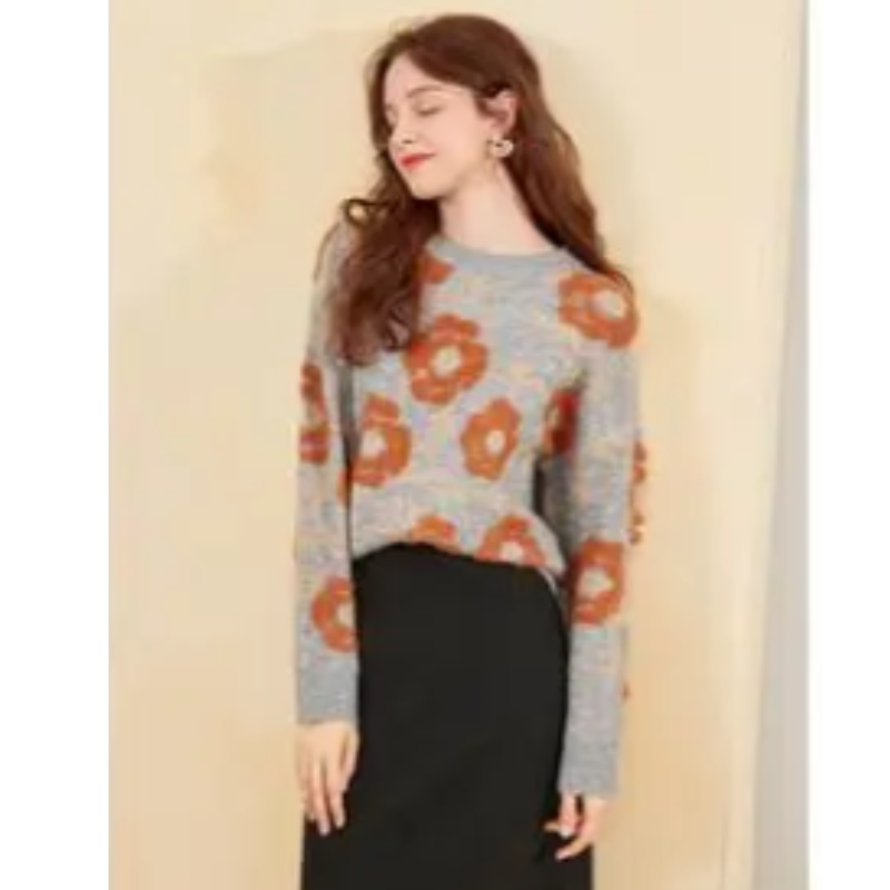 Jumper with floral pattern