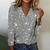 Sparkling jumper with V-neck