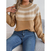 Knitted women's jumper with a Norwegian pattern