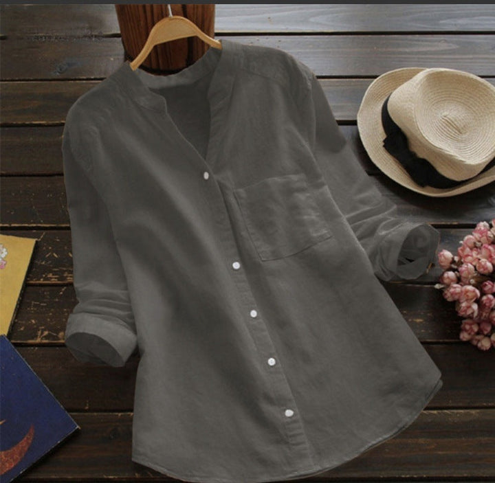 Casual shirt in linen and cotton