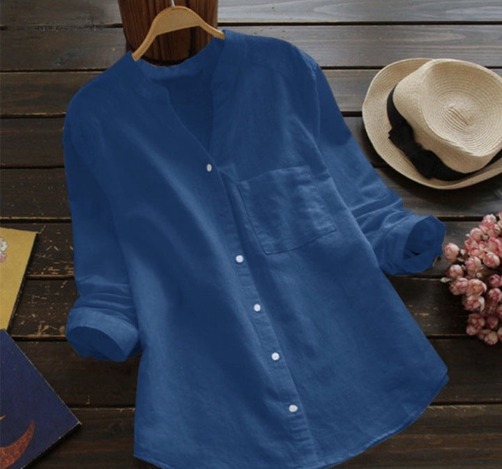 Casual shirt made from linen and cotton