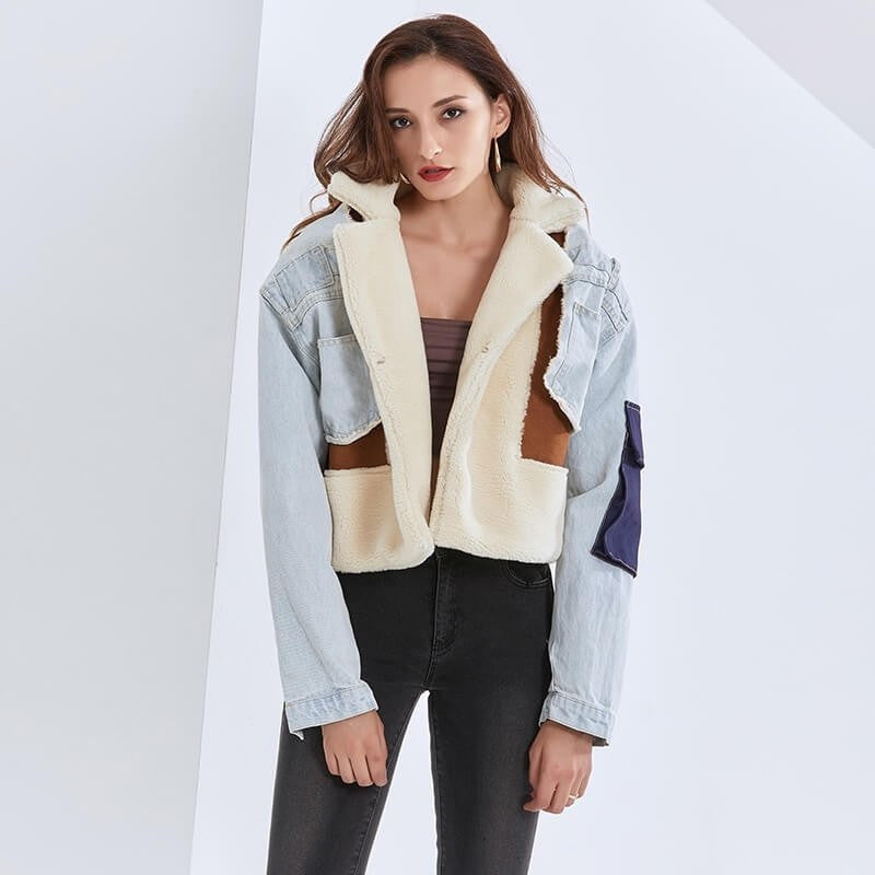 Patchwork cotton jacket