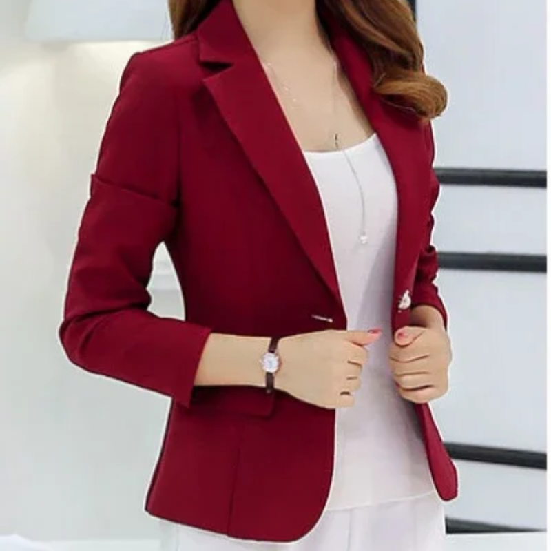 Elegant women's blazer with ankle button fastening