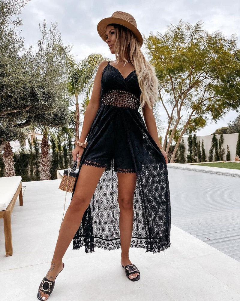 Grace | Cave-shaped lace jumpsuit | 50% OFF!