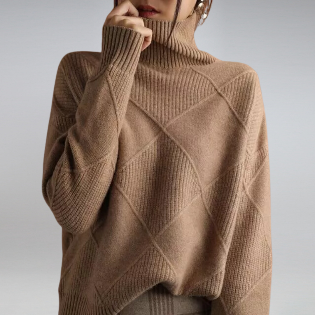 Women's - Turtleneck Sweater - Cashmere - Luxurious Warmth & Timeless Style