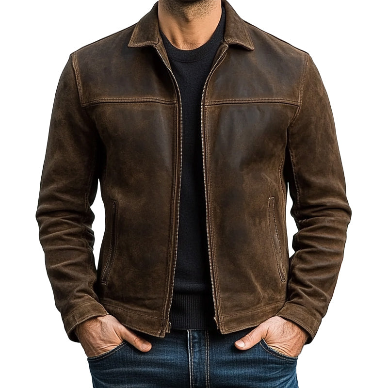Men - Jacket - Zip-Up - Leather Look