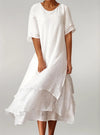 Women's - Elegant Long Dress - Versatile Style for Casual & Formal Events - Timeless Fashion Essential