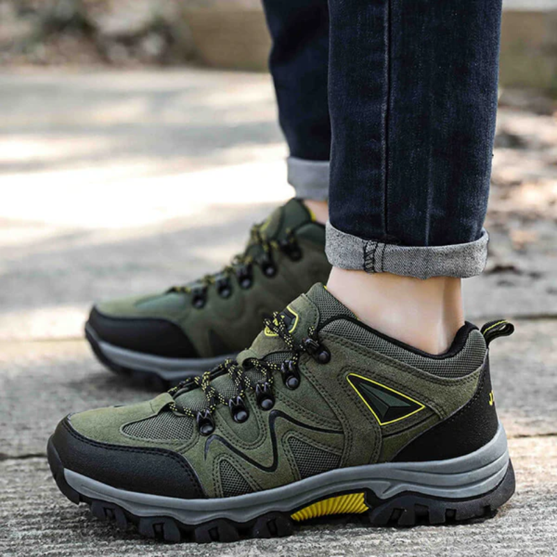 Men's - Lace-Up Hiking Shoes - Durable & Comfortable