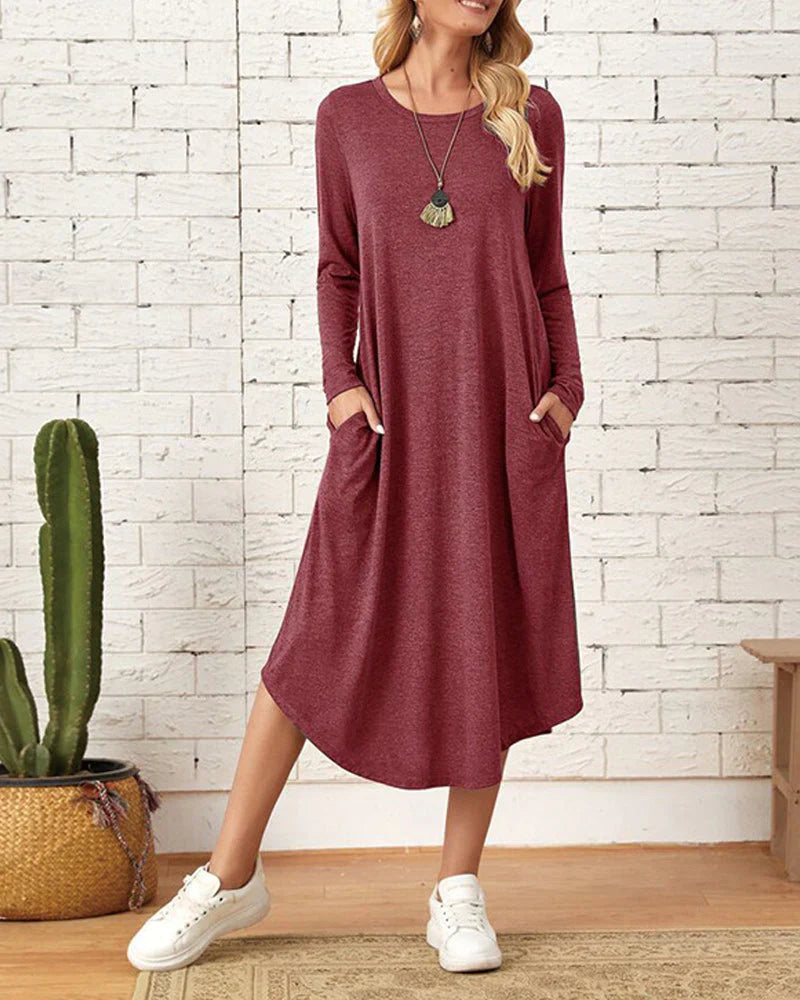 Long-sleeved loose dress