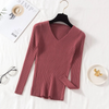 Slim-fit jumper with ribbed V-neckline for a chic look