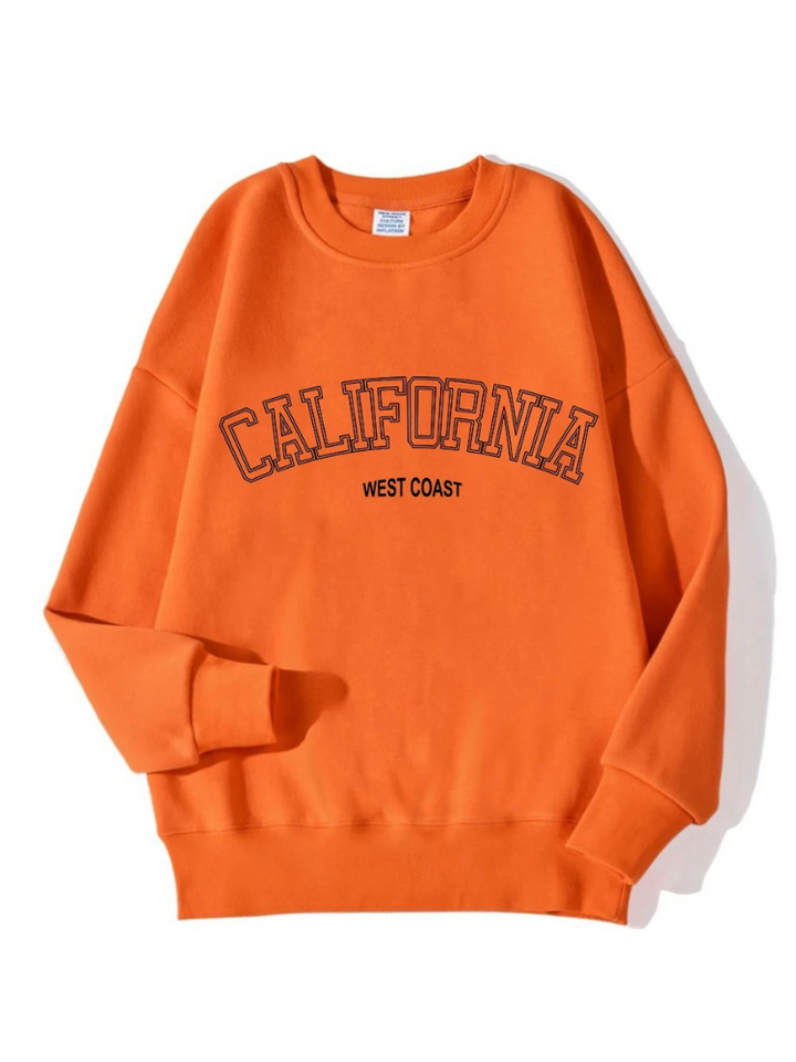 California West Coast sweatshirt with oversized fit - women's jumper