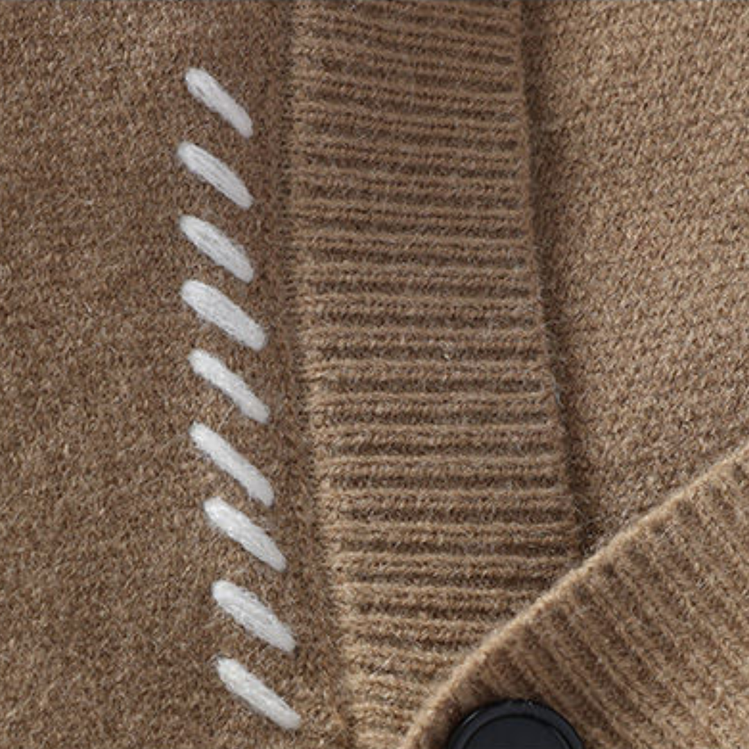 Men's - Knitted Cardigan Sweater - Soft Wool Blend, Button-Up Design for Casual Winter Style