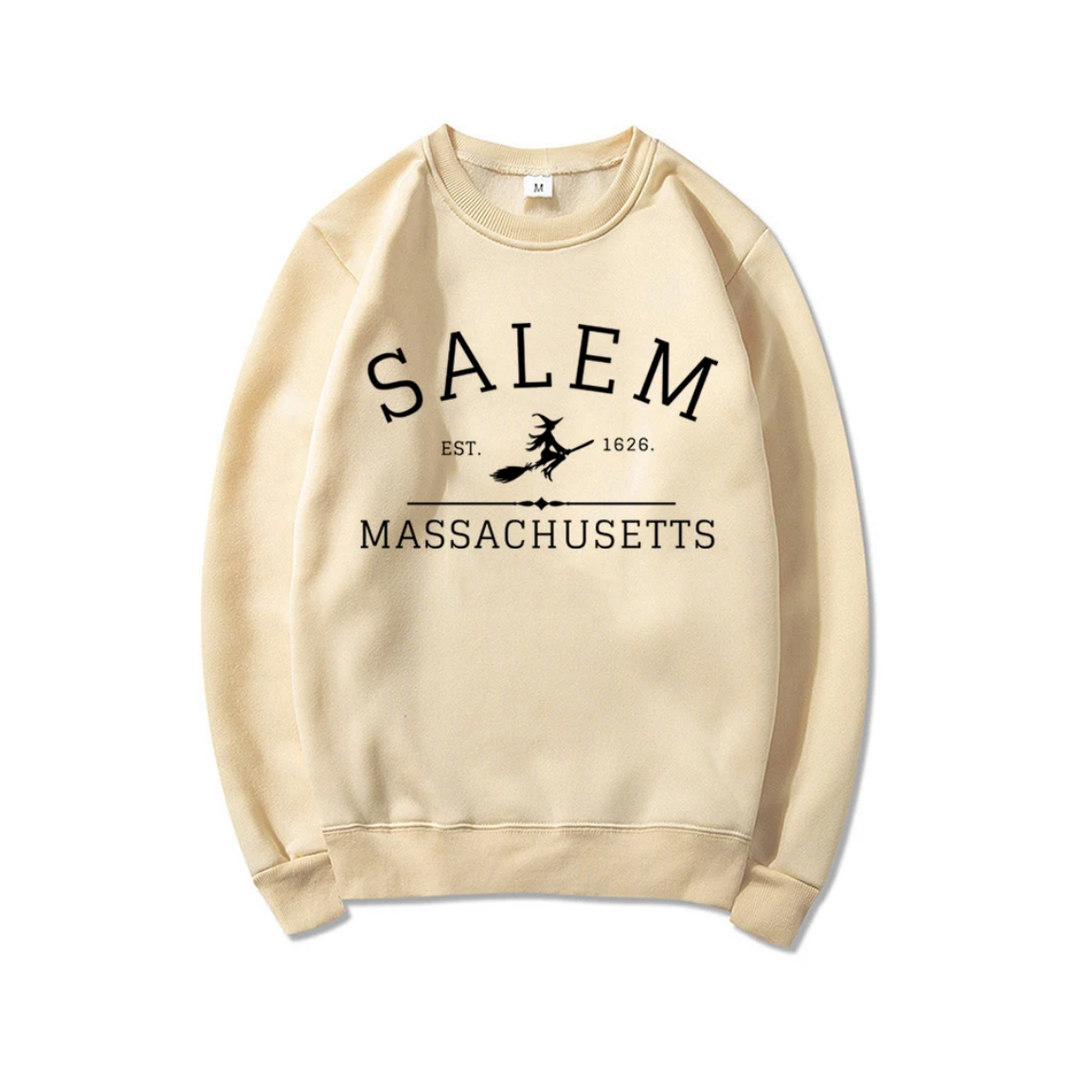 Casual Sweatshirt With Salem Massachusetts Design