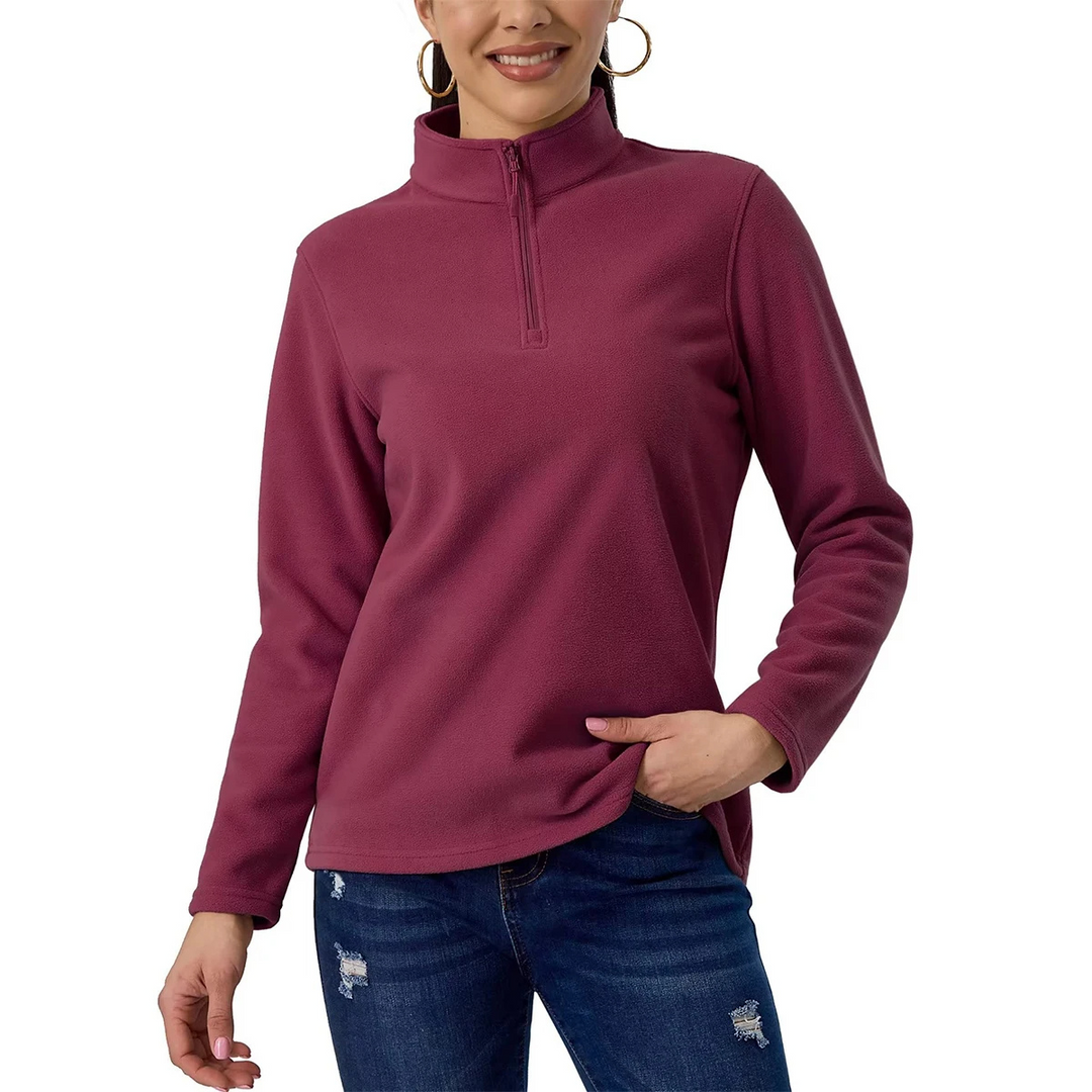 Comfortable jacket with a short zip, ideal for activities, fleece